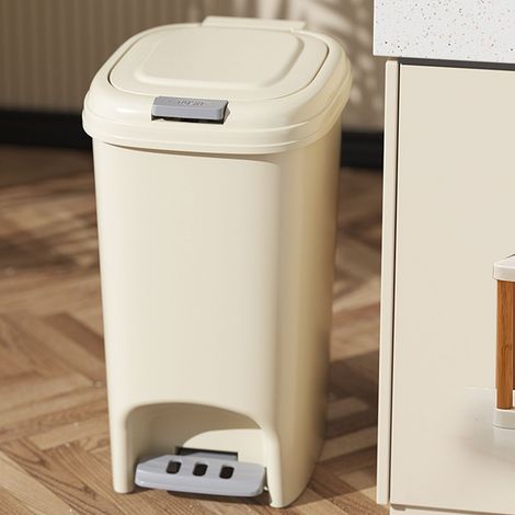 Neuer, kompakter Treteimer mit großem Fassungsvermögen, ideal für den Hausgebrauch in Küche, Wohnzimmer, Bad und Toilette. (1/5)