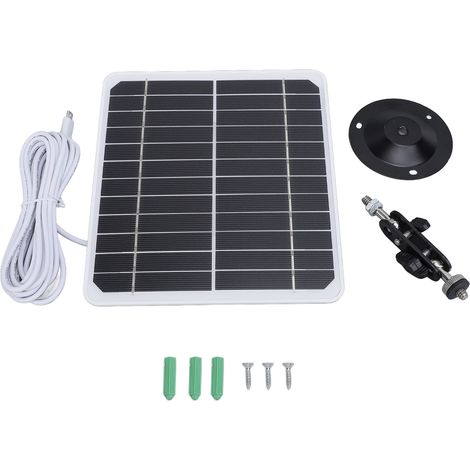 Solarpanel für Ring-Kamera, 20 W 5 V IP68 monokristallines Wand-Solarpanel mit Ladegerät, verstellbare Typ-C-Panelhalterung (1/5)