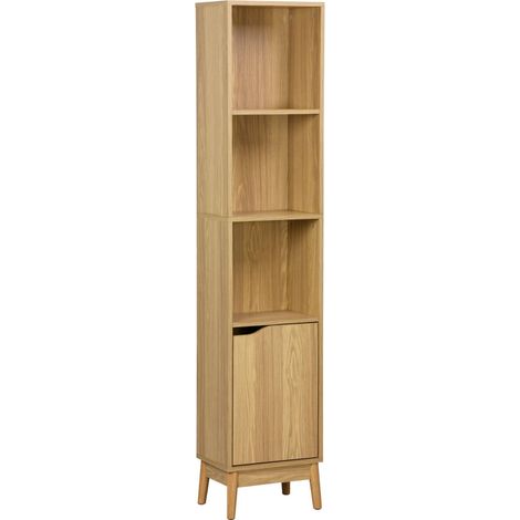 Vintage bathroom storage column wood decor Ash 35x25x167 cm - Nepal