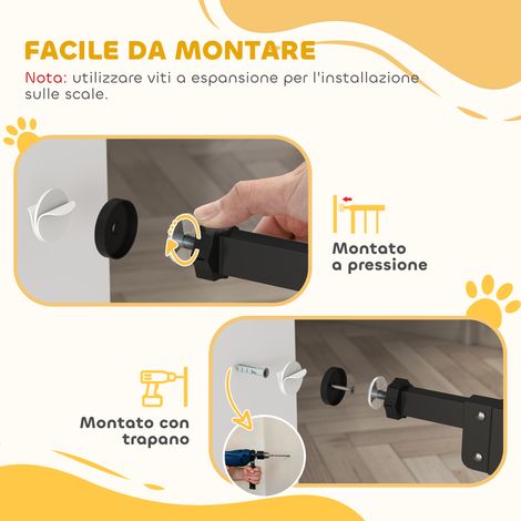Laissez-passer pour chien réglable noir, jusqu'à 100 cm, avec 2 rallonges et fermeture automatique (1/5)