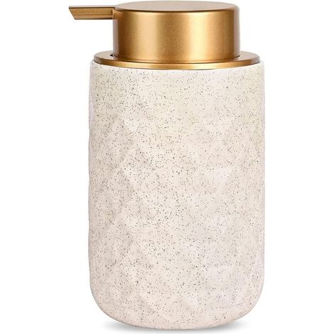 Keramik-Schaumseifenspender, Pumpspender für Schaumseife, Keramikspender, Handseifenflaschen fürs Badezimmer (Beige) - AquaForge (1/5)