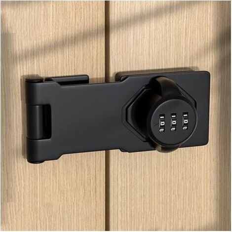 LaBlanc – Verrou de Porte à Code en Acier Inoxydable avec vis pour casiers d'école ou de Maison, remises, armoires, Rails de fenêtre (1/5)