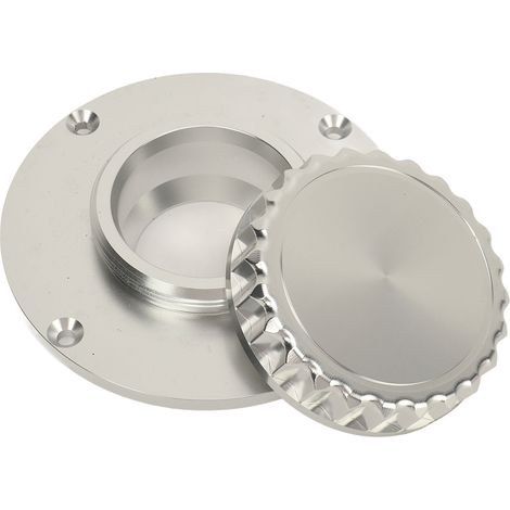 Bouchon de réservoir d'essence en aluminium à ouverture rotative pour moteurs K Series K1 K75 K100 K1100 RS RT SC LT, finition argent brillant (1/5)