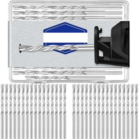 Drywall Drill Bit Set 50 Pieces 1/8 Helical Saw Tip Cutting Bits Drywall Cutting Bits Tools for Use with Twist Saw (1/5)
