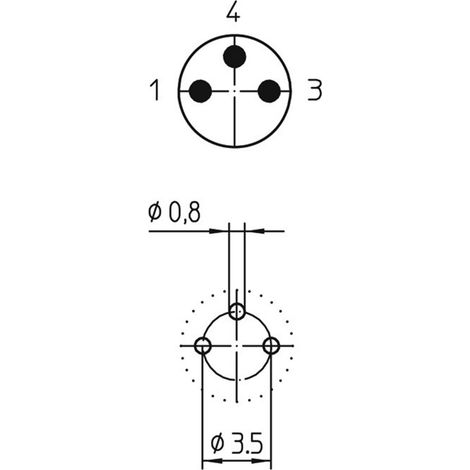 Lutronic 1224 Sensor-/Aktor-Einbausteckverbinder M8 Stecker, Einbau  Polzahl Sensoren: 3 1 St.