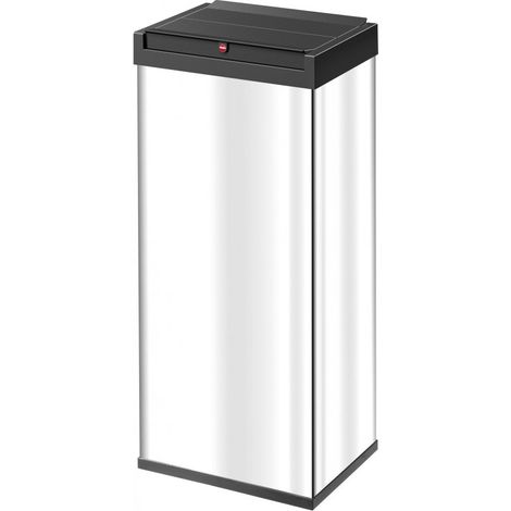 Hailo – Poubelle automatique 52 L – Corps rectangulaire en acier inoxydable – Couvercle basculant à fermeture automatique – 4 pieds antidérapants (1/10)