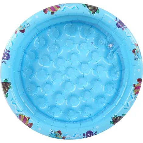 Piscine gonflable ronde pour bébés, intérieure et extérieure, bleue, 120 cm / 47,2 pouces (1/3)