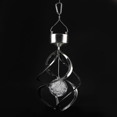 Solarbetriebene LED-Windspiel-Lampe, farbenfrohe Hängeleuchte für die Dekoration von Haus und Garten (1/5)