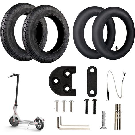 Kit de Pneu 10 Pouces Wanda Compatible pour Xiaomi M365, 1s, Essential, Pro Et Pro2, Remplacement pour Scooter Électrique, Roue, Chambre à Air 10 Pouces, Viseurs et Adaptateur de Valve (1/5)
