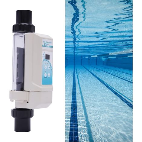 Salzanlage Pool Salzwasser Chlorator Salz Chlorinator Selbstreinigungs Poolsalz Salz Chlor Desinfektionsgerät Generator Pool Chlorgenerator Salzchlorinator für SPA Schwimmbad 8g/h (1/5)