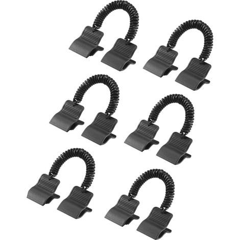 Lot de 6 clips de fixation solides pour couvertures de piscine solaires avec corde à ressort, faciles à installer, fixations rapides pour couvertures de sol rondes/ovales (1/5)