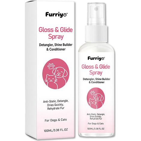 FURRIYO Waterless Pet Spray, No-Rinse Shampoo Spray, Waterless Cleanser for Cats and Dogs (1/5)