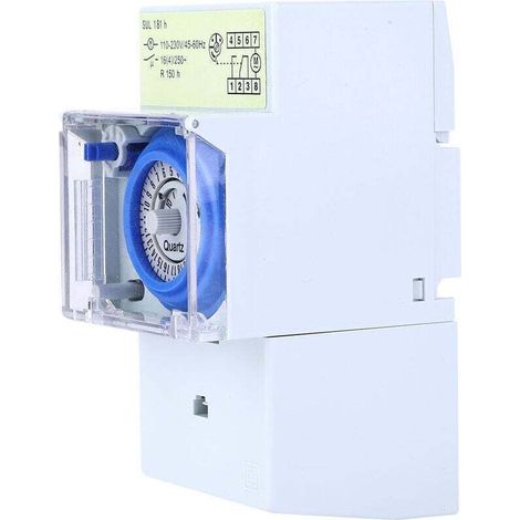 Timer meccanico SUL181h, timer al quarzo 24 ore, orologio modulare, interruttore a relè, 110-230 V CA 16 A (1/3)