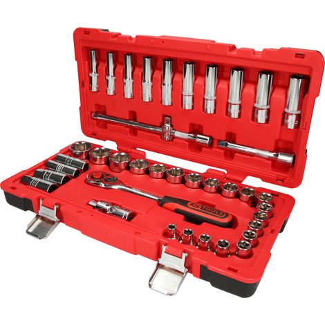 KS Tools 1/2 CHROMEplus Steckschlüssel-Satz, 39-tlg (1/4)