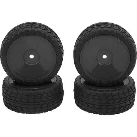 Pneus RC (pièces), antidérapants et résistants, roues en caoutchouc, pour voitures télécommandées 1/10, noir (1/5)