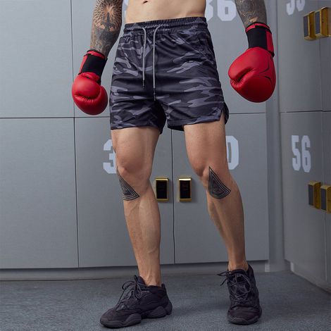 1 short de bain homme, coupe droite, séchage rapide, poches latérales et arrière, ouvertures serviette, pour natation surf fitness (1/5)
