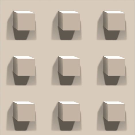 Ugepa Paste Wall Vinyl 3d Cube Effect Geometric Feature Wallpaper Non Woven (1/2)