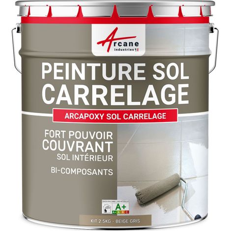 Badewannenlack - Badewannenfarbe - Badewannenbeschichtung - Lack fürs Bad und für Emaillebadewanne - Epoxyfarbe | Epoxidfarbe - Grau-Beige RAL 1019 - 1kg kit bis zu 5m² für 2 Schichten