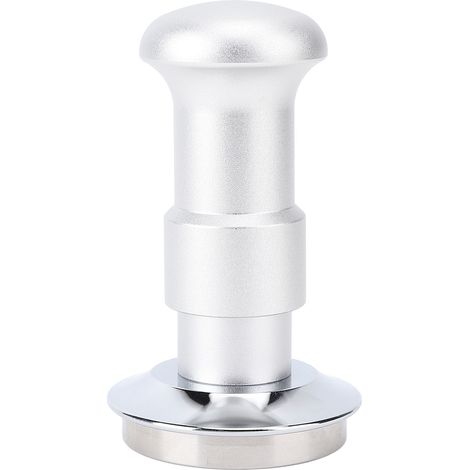 Pressino per caffè in acciaio inox con molla, strumento calibrato per pressare il caffè macinato, ideale per bar e abitazioni, colore argento, 58 mm/2,28 pollici. (1/5)