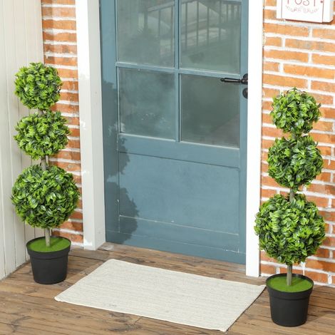 Piante artificiali UV in vaso 100 cm verdi, set da 2 - MEUBLIV (1/5)