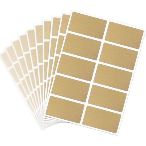 Stickers à gratter RECTANGULAIRES 42x23mm OR x100 (1/2)