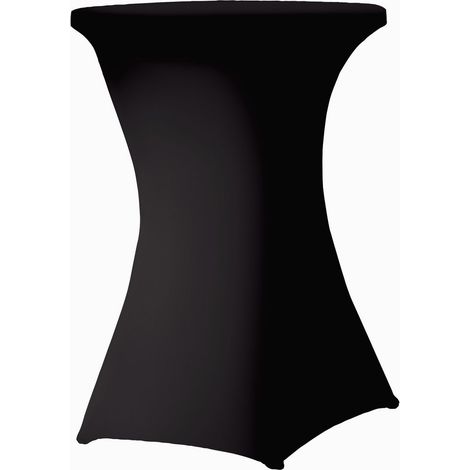 Werka Pro – Housse noire pour mange debout – Ø80 cm x 110 cm – 94 % polyester et 6 % élasthanne – Lavable en machine à 30°C (1/3)