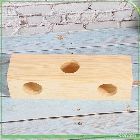 Tunnel de hamster - FAFEICY - Tunnel extensible en bois - Naturel - 2 tailles (24,5 / 34,5 cm) (1/5)