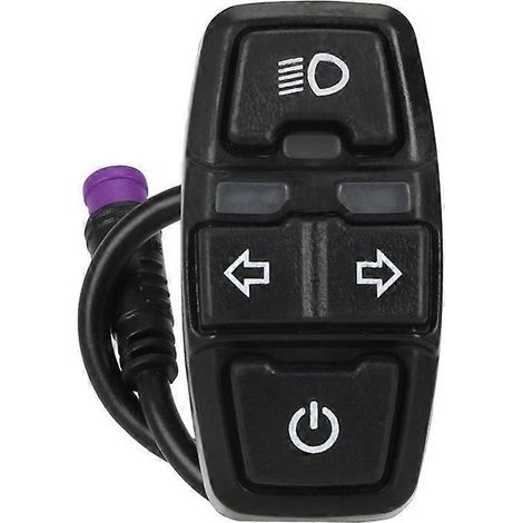Interruptor multifunción para luces, bocina e intermitentes de bicicleta eléctrica, 4 funciones para luces de patinete eléctrico. (1/5)