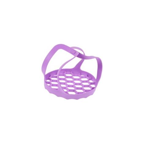 Soporte para olla a presión, utensilios de cocina de silicona, vaporera multifuncional antiescaldaduras Instant Pot, rejilla elevadora, soporte de vaporera de silicona sin BPA (morado)