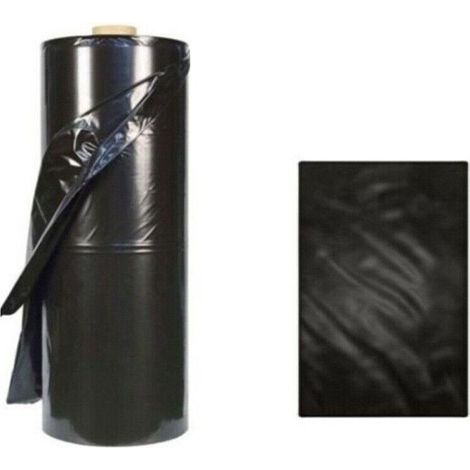 Telo Pacciamatura Senza Foro, Varie Misure Fino a 1000 Metri, Telone Nero Film Pacciamatura Pacciamante Elastico Tessuto Anti Erbacce 100 cm - 200 mt
