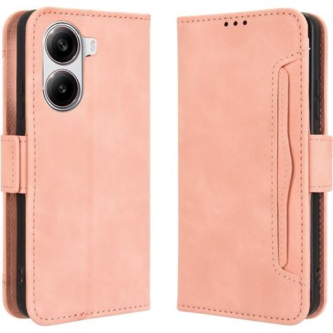 Funda tipo libro para Xiaomi Poco X7 Pro 5G, con ranura para tarjeta, color rosa. (1/5)