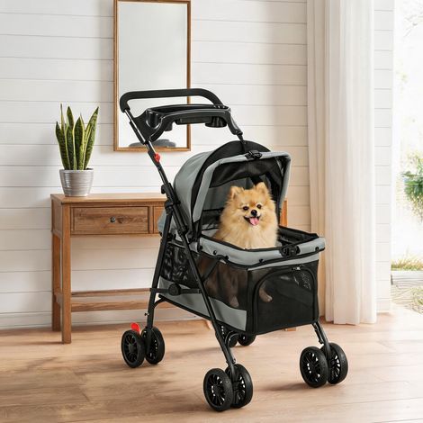 Caisse de transport pour animaux pliable gris 73 x 50 x 96 cm (1/5)