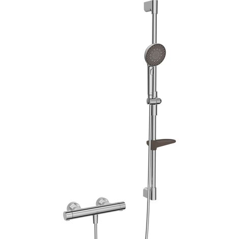 Hansa Prisma - Set doccia termostatico, 3 getti, cromo 48130431