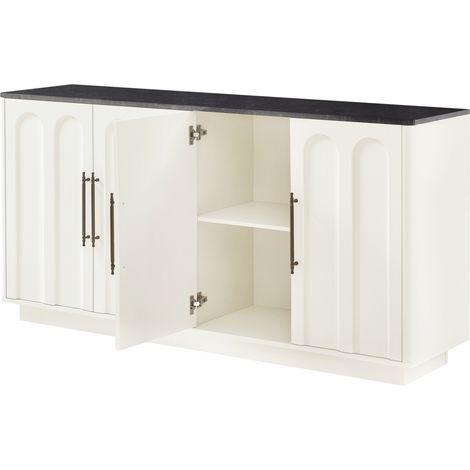 Credenza a 4 ante con chiusura soft-close e sistema antiribaltamento 160x40x80 cm HOMVRA (1/5)