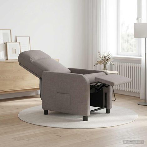 vidaXL Fauteuil inclinable Taupe Tissu (1/5)