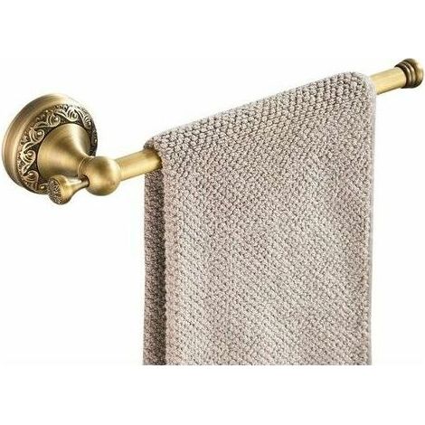 Vintage solid brass towel rack – Wall-mounted towel bar with anti-corrosion finish – Easy installation included (1/5)