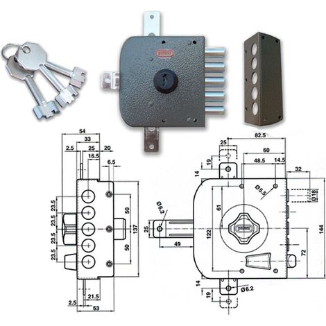 Potent 583/S Serratura Pompa Quint S/A Sx - Alta sicurezza - Resistente e affidabile