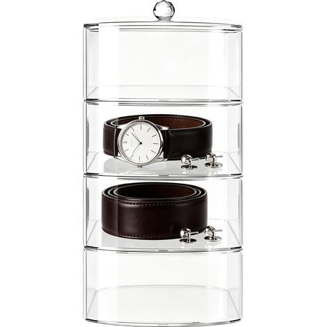 Transparente, stapelbare Gürtelbox Gürtelhalter für Kleiderschrank, Schublade, Flur, Wohnung, Büro, Schlafzimmer, Zuhause (1/5)