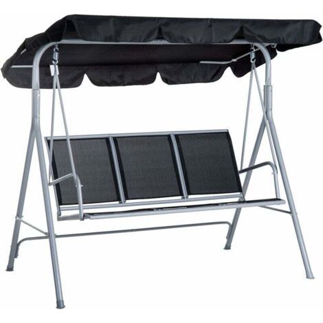 Auvent de remplacement pour siège de balançoire de jardin 3 places, auvent de remplacement universel pour siège de balançoire de jardin extérieur, housse de balançoire de rechange imperméable et r (1/4)