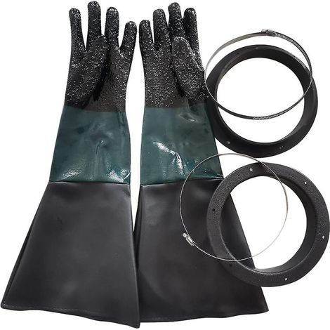 Sandstrahlhandschuhe, Sandstrahlhandschuhe für Teile mit O-Ringen für Sandstrahlkabinen. (1/5)