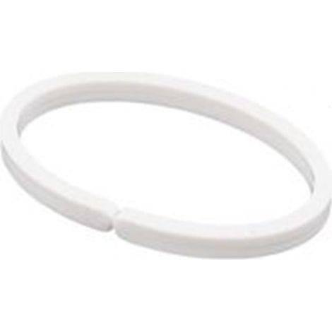 Trade Shop - Conjunto De Gancho De Gancho De Plástico Para Cortina De Ducha Caja De Baño Blanco 31 X 53 Mm 87351 - (1/2)