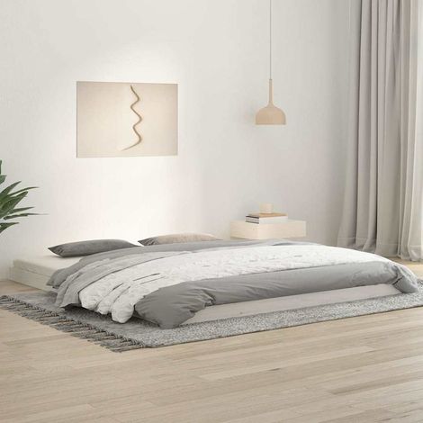 vidaXL Bed Frame without Mattress White 180x200 cm Solid Wood Pine (1/5)