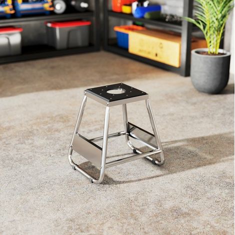 Support moto universel jusqu’à 500 kg, béquille d’atelier stable pour dirt bike, entretien, vidange et rangement facile, structure en métal gris - CHICFURN (1/5)