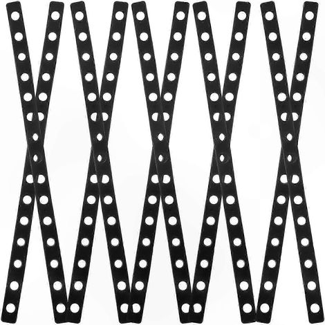 Lot de 12 bandes perforées en plastique pour rangement de placard, solution légère et résistante pour présentation de vêtements (1/4)