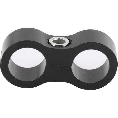 Collier de serrage séparateur de tuyau 8AN, adaptateur en alliage d'aluminium pour conduites de carburant/huile/frein/gaz, noir (1/5)