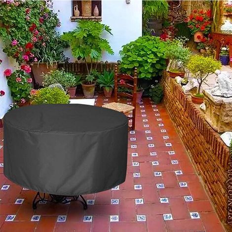 Housse pour Table de Jardin, Housse de Protection Bâche Imperméable pour Meubles Jardin et Hivernage Mobilier Salon de Jardin (18595cm, Ronde) (1/4)