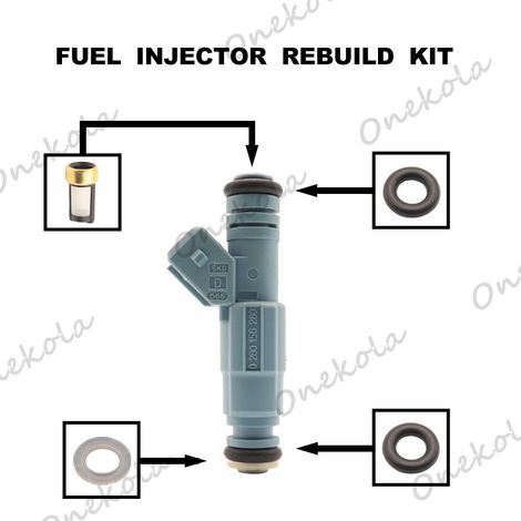 Fuel injector O-ring repair kit 0280156280 suitable for GM, Fiat and Opel vehicles. (1/2)