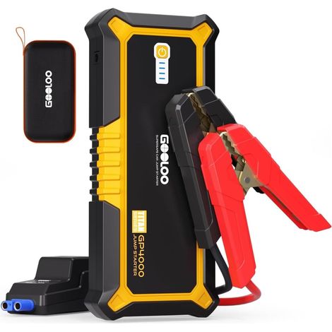Booster Batterie 4000A Démarreur Batterie de Voiture Portable (Tous Les Essences et Jusqu'à 10 L Diesel) 12V Jump Starter avec Pinces Sécurité Intelligentes Supersafe+Lampe LED+Port de QC3.0 (1/5)