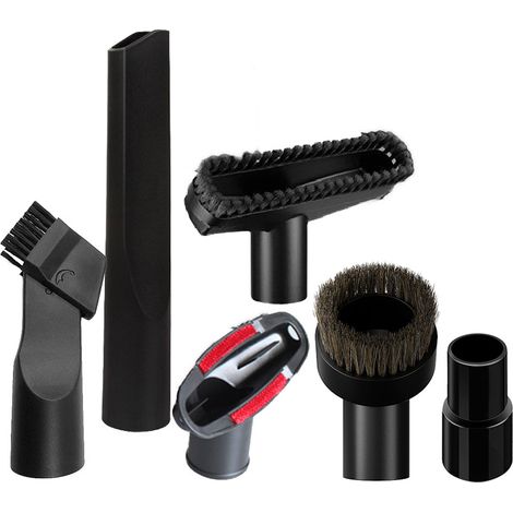 6 Pièces Embout Aspirateur 32-35 mm, Universel Accessoires pour Aspirateurs, Kit d'accessoires pour aspirateur compatible avec Kärcher, Miele, Bosch et Siemens (1/5)