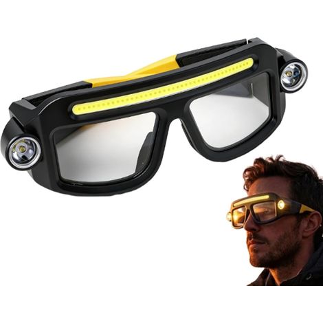 Lampes Frontales Pour Le Front LED étanche et rechargeable compatible avec Lampe Frontale Mécanicien et Lunettes de Protection pour activités nocturnes extérieures course à pied cyclism (1/5)